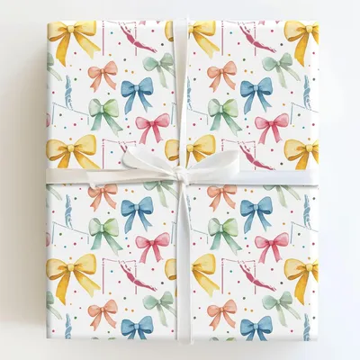 Nadia's Bow - Gift Wrap for Christmas, Holidays Wrapping Paper, Christmas Wrapping Paper