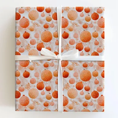Papaya Pop - Gift Wrap for Christmas, Holidays Wrapping Paper, Christmas Wrapping Paper