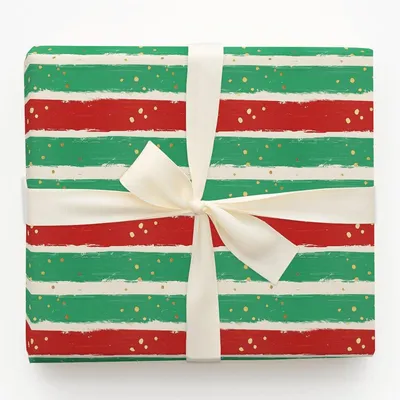 Jingle Stripes - Gift Wrap for Christmas, Holidays Wrapping Paper, Christmas Wrapping Paper