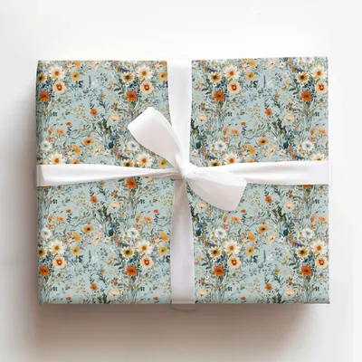 Ranch Flowers - Gift Wrap for Christmas, Holidays Wrapping Paper, Christmas Wrapping Paper