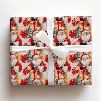Quilted North Pole - Gift Wrap for Christmas, Holidays Wrapping Paper, Christmas Wrapping Paper