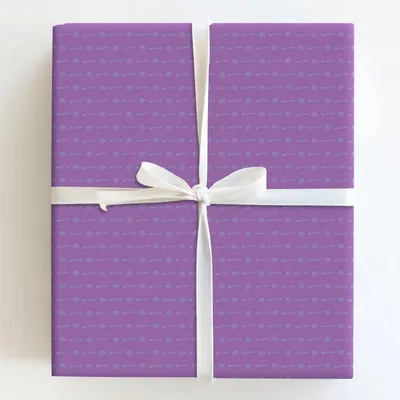 Purple Petals & Script - Gift Wrap for Christmas, Holidays Wrapping Paper, Christmas Wrapping Paper