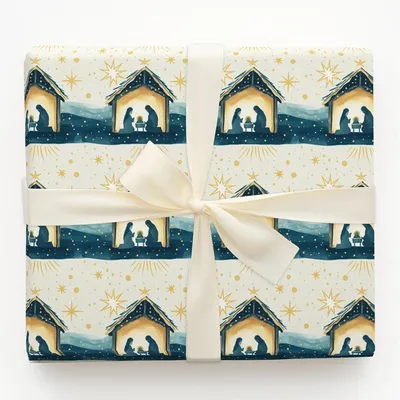 King is Born - Gift Wrap for Christmas, Holidays Wrapping Paper, Christmas Wrapping Paper