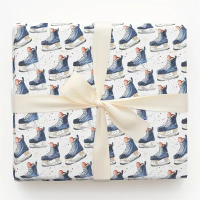 Heat on the Ice - Gift Wrap for Christmas, Holidays Wrapping Paper, Christmas Wrapping Paper