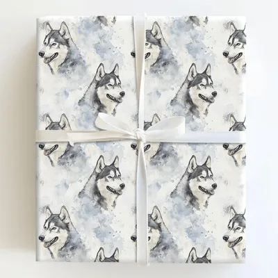 Go Husky Grey - Gift Wrap for Christmas, Holidays Wrapping Paper, Christmas Wrapping Paper