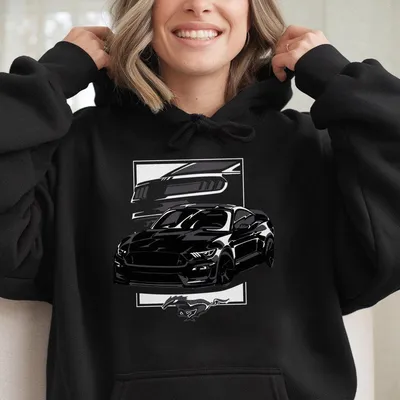 S550 Mustang Gt Hoodie Muscle Car Graphic Hoodie, American Sports Car For Men & Mustang Enthusiasts