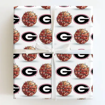 Glowing Georgia Hoops - Gift Wrap for Christmas, Holidays Wrapping Paper, Christmas Wrapping Paper
