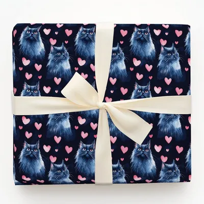 Paws of Love - Gift Wrap for Christmas, Holidays Wrapping Paper, Christmas Wrapping Paper
