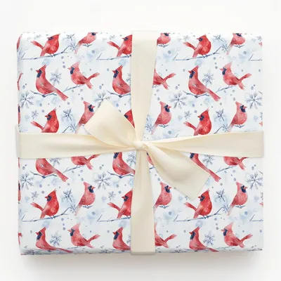 Snow Birds - Gift Wrap for Christmas, Holidays Wrapping Paper, Christmas Wrapping Paper