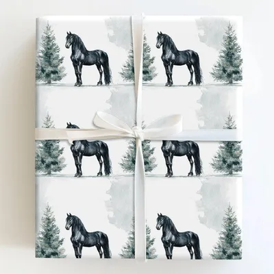 Yuletide Trot - Gift Wrap for Christmas, Holidays Wrapping Paper, Christmas Wrapping Paper