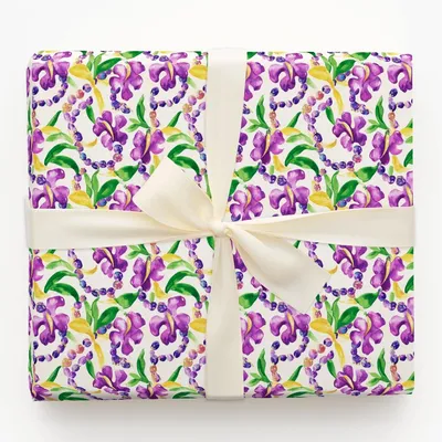 Fat Tuesday Fiesta - Gift Wrap for Christmas, Holidays Wrapping Paper, Christmas Wrapping Paper
