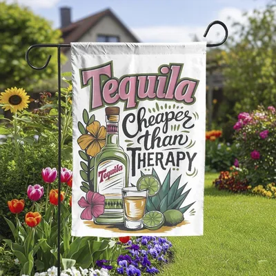 Tequila Lime & Sunshine Garden Flag, Funny Summer Flag, Cinco De Mayo Flag Vertical Garden Flag