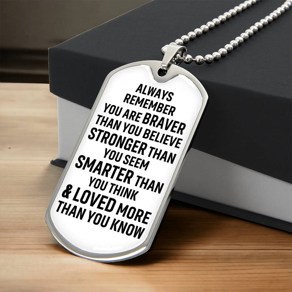 Military Personalized Collar - Men's Jewelry - Men's Gift, First Name Jewelry, Dad Gift, Married Gift, Valentine's Day Gift - Army Tag Necklace, Dog Tag