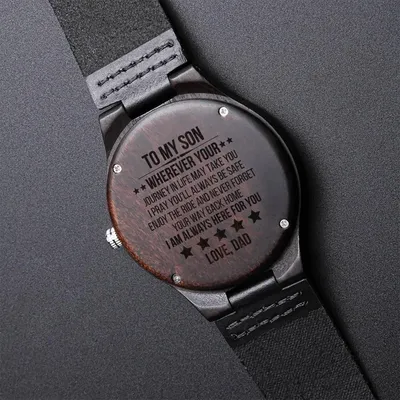 To My Son - Engraved Wooden Watch