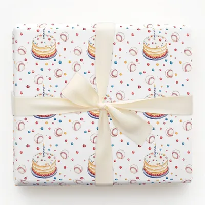 Dugout Bash - Gift Wrap for Christmas, Holidays Wrapping Paper, Christmas Wrapping Paper