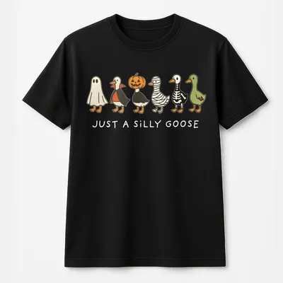 Halloween Goose Kids T-Shirt, Just A Spooky Goose Toddler T-Shirt, Funny Halloween Kids T-Shirt, Cute Goose Baby, Autumn Spooky
