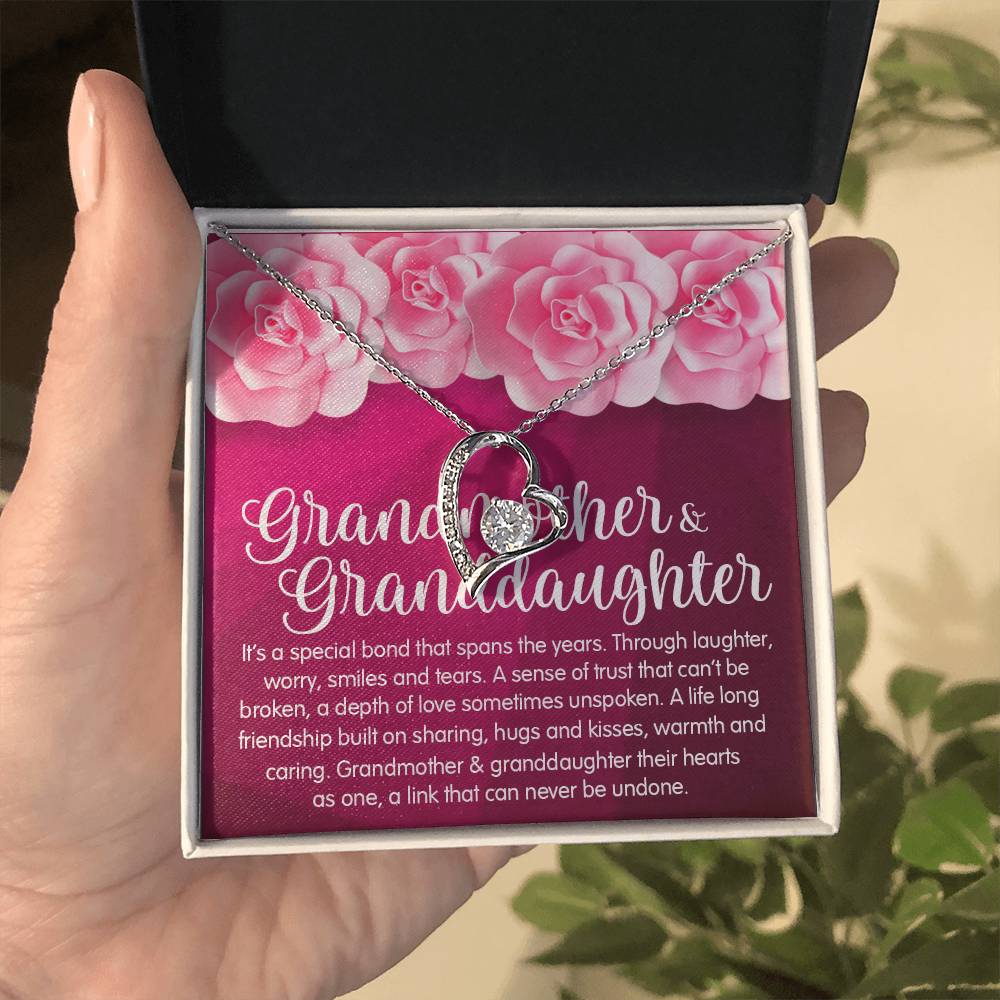 Granddaughter & Grandmother Love - A Depth Of Love Sometimes Unspoken - Forever Love Necklace
