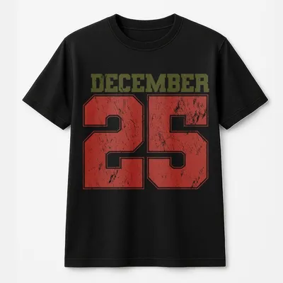 Christmas Holiday T-Shirt Festive December 25,Cozy Winter Top For Women,Seasonal,Cute Xmas Outfit