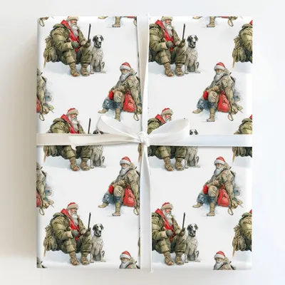 Sleigh Team Standby - Gift Wrap for Christmas, Holidays Wrapping Paper, Christmas Wrapping Paper
