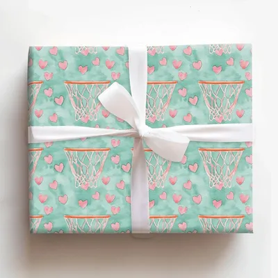Slam Dunk Cupid - Gift Wrap for Christmas, Holidays Wrapping Paper, Christmas Wrapping Paper
