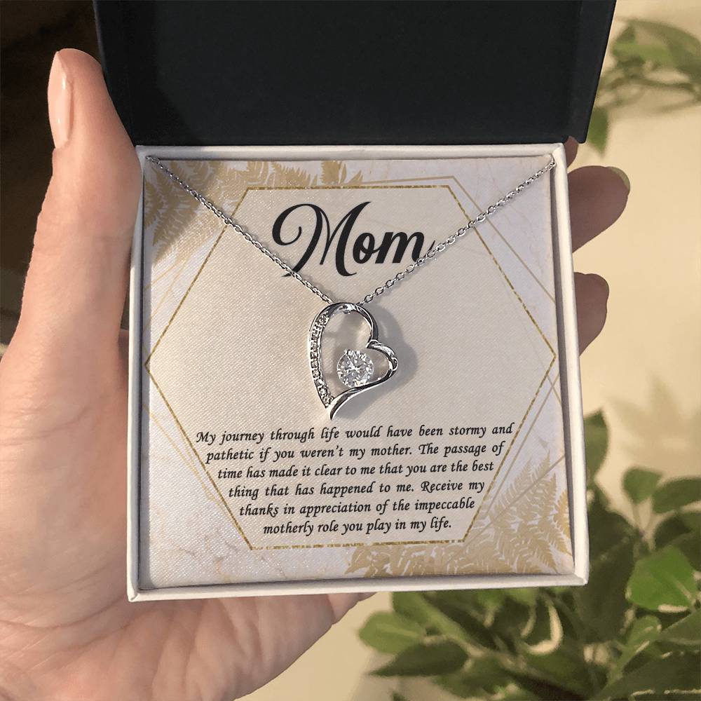 Mom, my journey through life - Gift For Mom - Forever Love Necklace