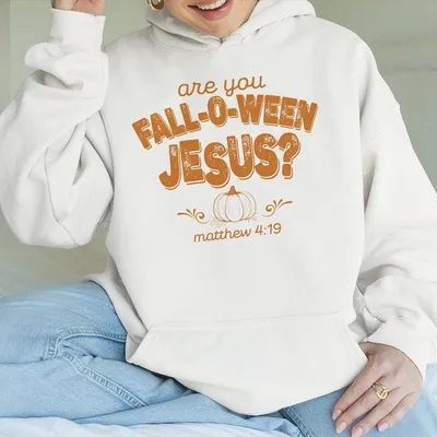 Retro Autumn Vibes Are You Fall-O-Ween Hoodie, Christian Bible Verse Thankful Hoodie, Unisex Style For Men And Women