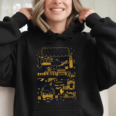 Vintage Michigan Wolverines Football Ncaa Hoodie College Football Graphic Hoodie University Of Michigan Wolverines