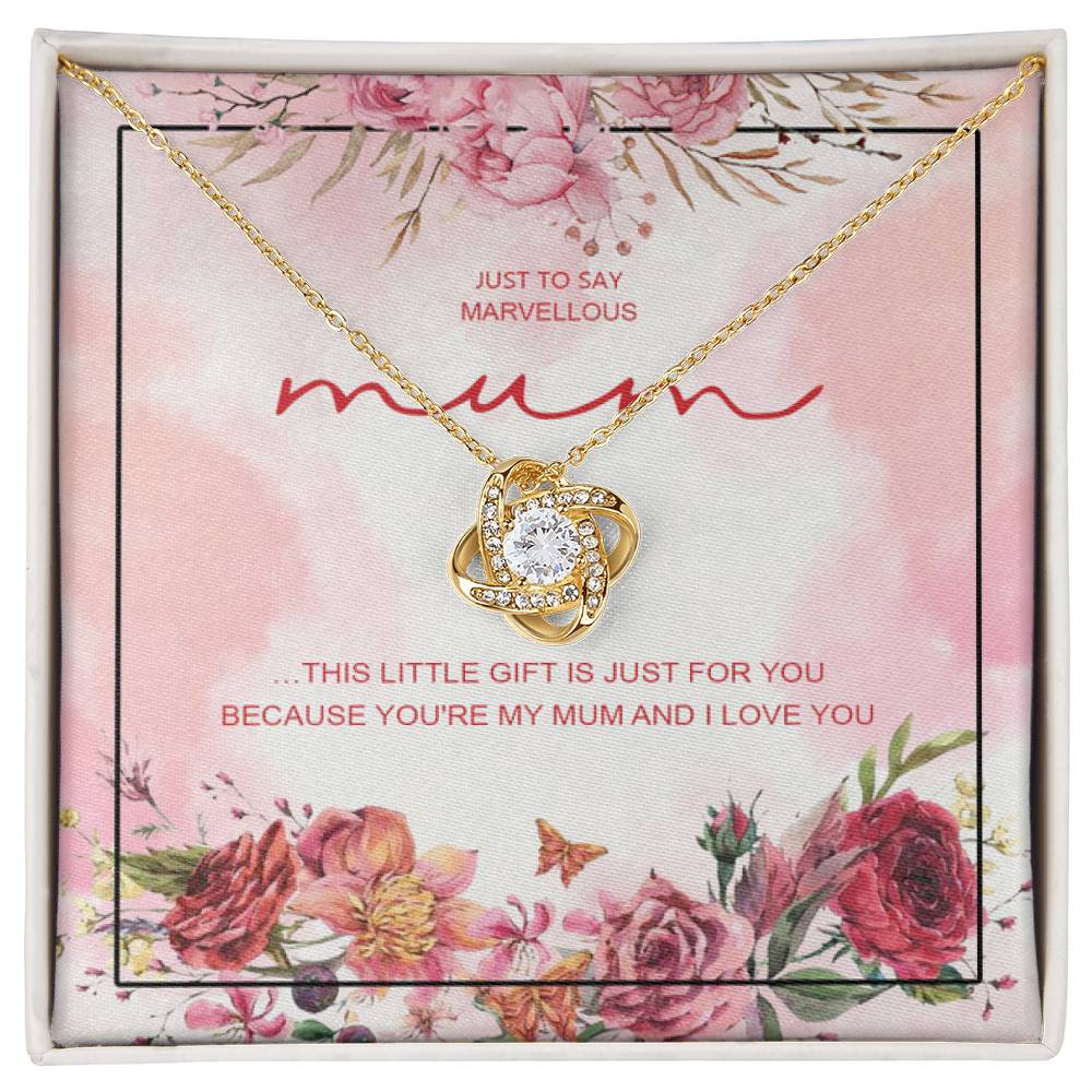 Happy Mother's Day GIFT - I Love You - the Love Knot Necklace