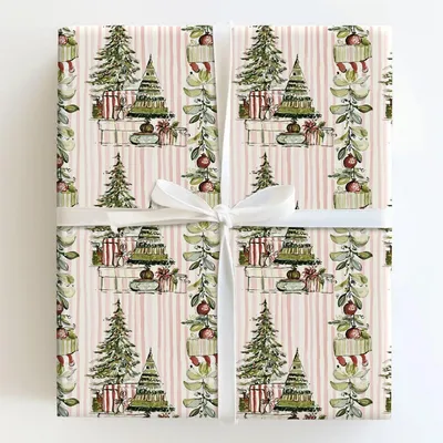 Sweet Mom Garland - Gift Wrap for Christmas, Holidays Wrapping Paper, Christmas Wrapping Paper