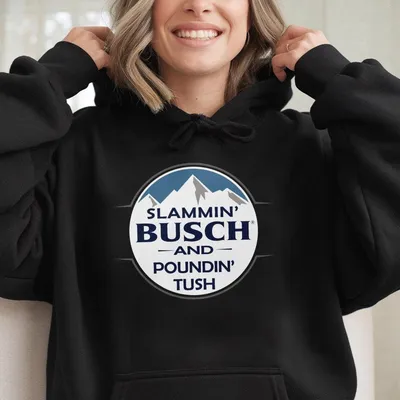 Slammin’ Busch Light And Poundin’ Hoodie For Men And Women,Busch Light Beer,Funny Drinking Casual Top