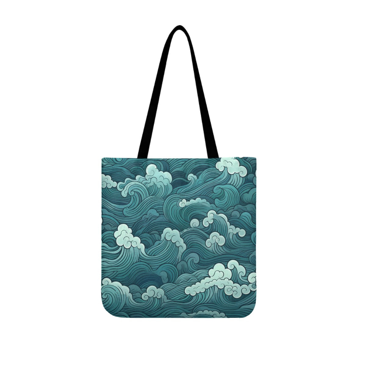 Ocean Wave Cloth Tote Bags