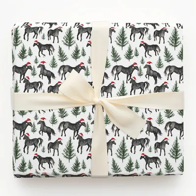 Hoofbeats - Gift Wrap for Christmas, Holidays Wrapping Paper, Christmas Wrapping Paper