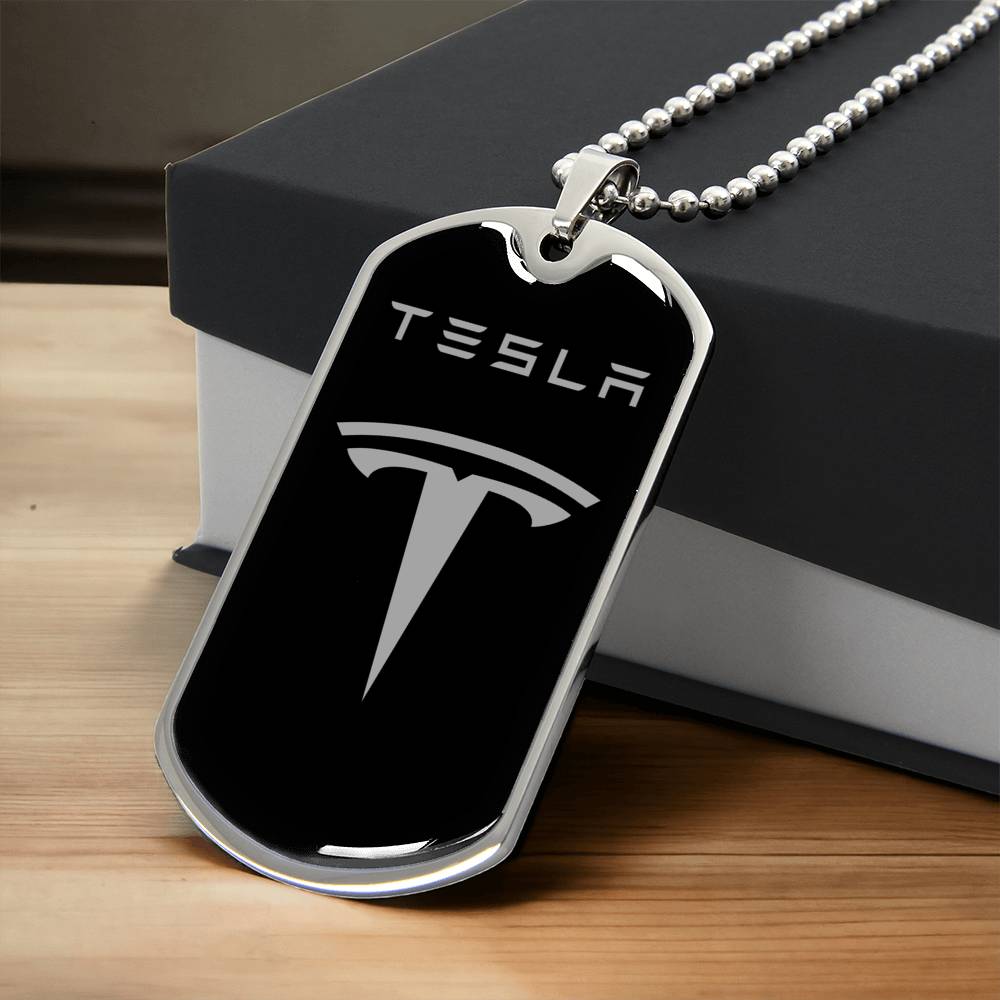 Tesla Luxury Dog Tag Necklace - Army Tag Necklace, Dog Tag