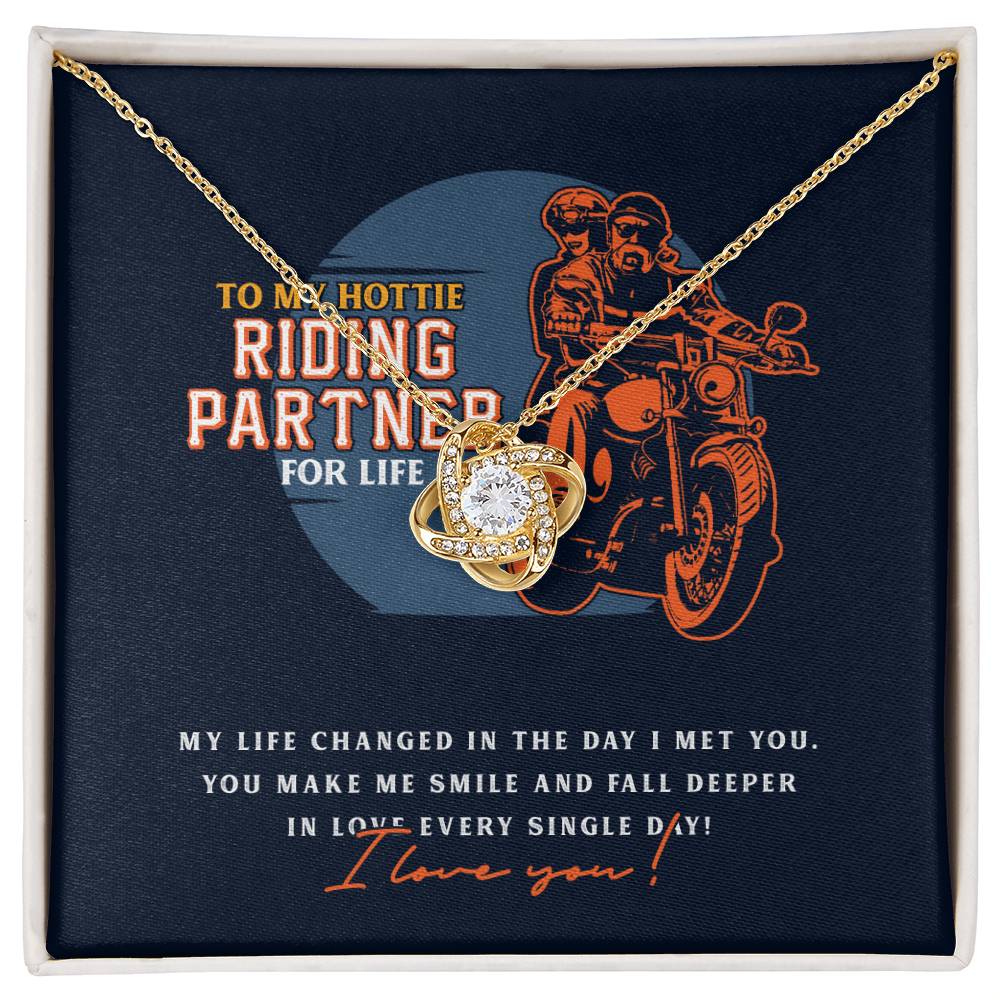 To My Riding Partner for Life, My Life Changed - Love Knot Necklace
