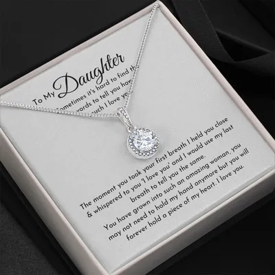 To My Daughter Necklace, Valentine Gift For Daughter, Eternal Hope, Dad to Daughter, Mom to Daughter, Graduation Gifts