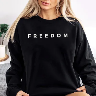Charlie Kirk Freedom White Unisex Premium Mid Weight Sweatshirt