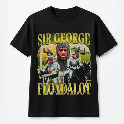Featuring Sir George Floydalot'S Unique Parody T-Shirt, Funny Meme T-Shirt, Menswear
