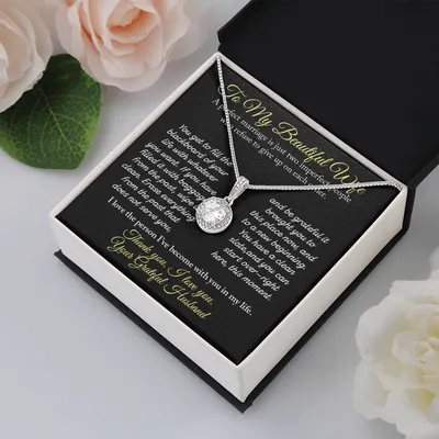 To My Wife Necklace - My Queen Forever | Gift For Wife, Hearts Necklace For Wife, Anniversary, Birthday, Valentines Day Gift For Wife