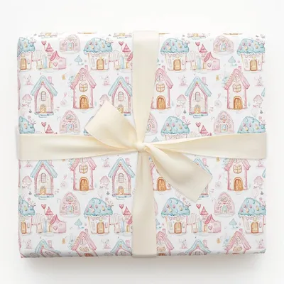 Pink Chalet - Gift Wrap for Christmas, Holidays Wrapping Paper, Christmas Wrapping Paper