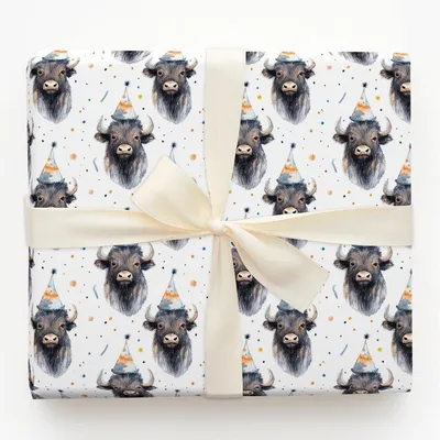 Party in Buffalo - Gift Wrap for Christmas, Holidays Wrapping Paper, Christmas Wrapping Paper