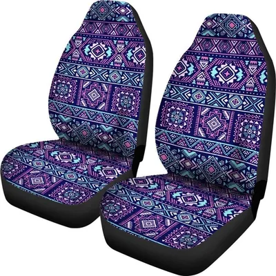 Blue And Pink Aztec Pattern Print Universal Fit Car Seat Covers