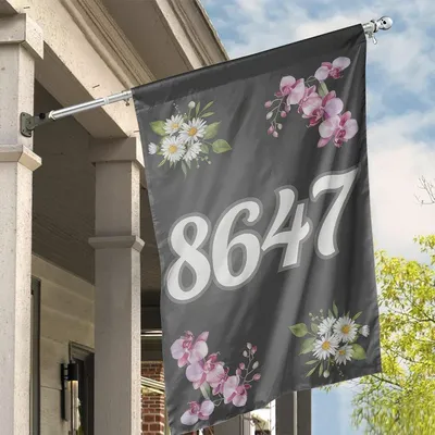 8647 Garden Flag, Subtle Anti Trump Yard Decor, Retro 8647 Activist House Flag Vertical House Flag