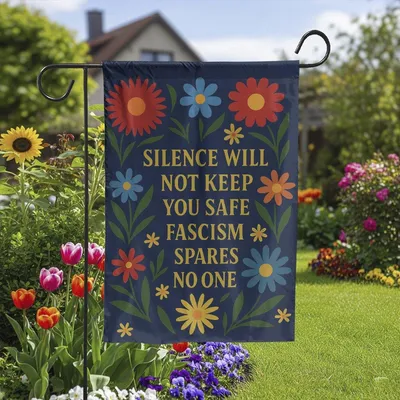Rejecting Kings Since 1776 Garden Flag, Fascism Flag Double Sided, Resist Hate Flag, Anti-Pre Flag, Resist Racism Flag, Resist Fascism Flag Vertical Garden Flag