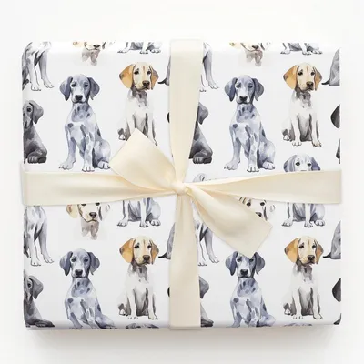 Weimaraner - Gift Wrap for Christmas, Holidays Wrapping Paper, Christmas Wrapping Paper