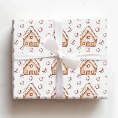 Curveball Cottage - Gift Wrap for Christmas, Holidays Wrapping Paper, Christmas Wrapping Paper