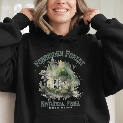 Forbidden Forest National Park Hoodie Wizarding World Hoodie Hp Inspired Hoodie Bookish Gift For Fan Vintage