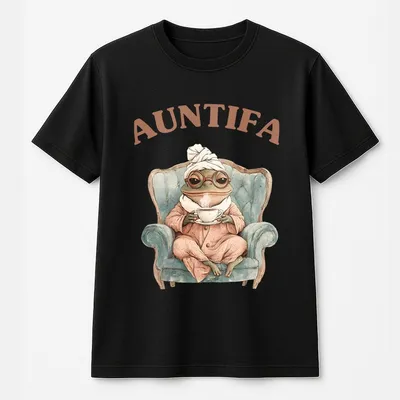 Aunt Tifa T-Shirt, Vintage Funny Frog Meme T-Shirt, Liberal Anti Fascism T-Shirt, T-Shirt For Aunt, Pro Democracy T-Shirt