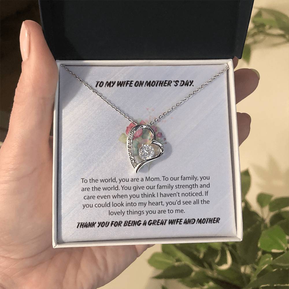 Wife and Mother Necklace - Mother’s Day Gift - Forever Love Necklace