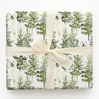 Snow Day for White Labs - Gift Wrap for Christmas, Holidays Wrapping Paper, Christmas Wrapping Paper