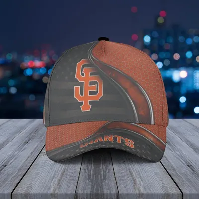 Baseball Cap San Francisco Giants Flag Honeycomb With Sf Logo And Curved Metal Design Baseball Cap